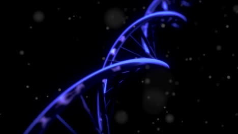 DNA-Spinning-RNA-Doppelhelix,-Langsame-Kamerafahrt,-Nahaufnahme,-Tiefenschärfe,-4K